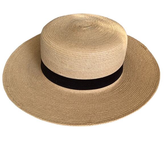 Vintage Gumarcaah Handwoven Palm Straw Hat Small main image 4